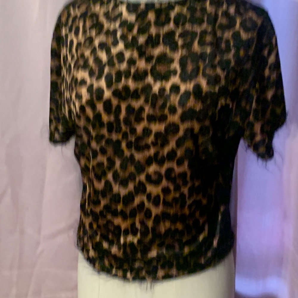 Vintage 90s christian Dior leopard 🐆  fuzzy top